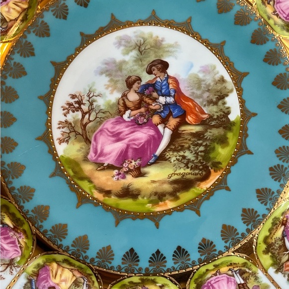STW Bavaria Fragonard Courting Couple Plate - Picture 2 of 4